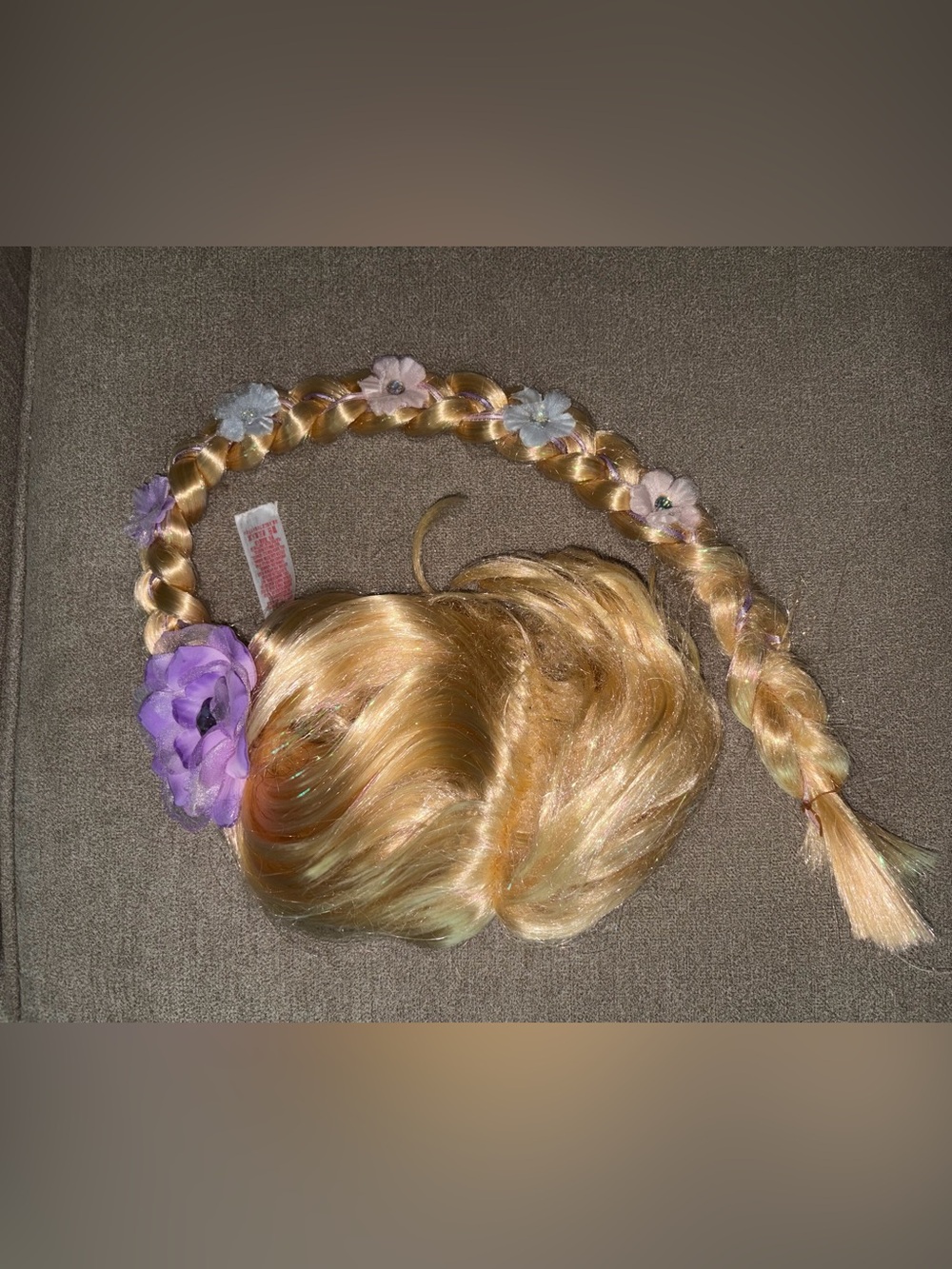 Disney Rapunzel Blonde Braided wig with Floral Accents - one size